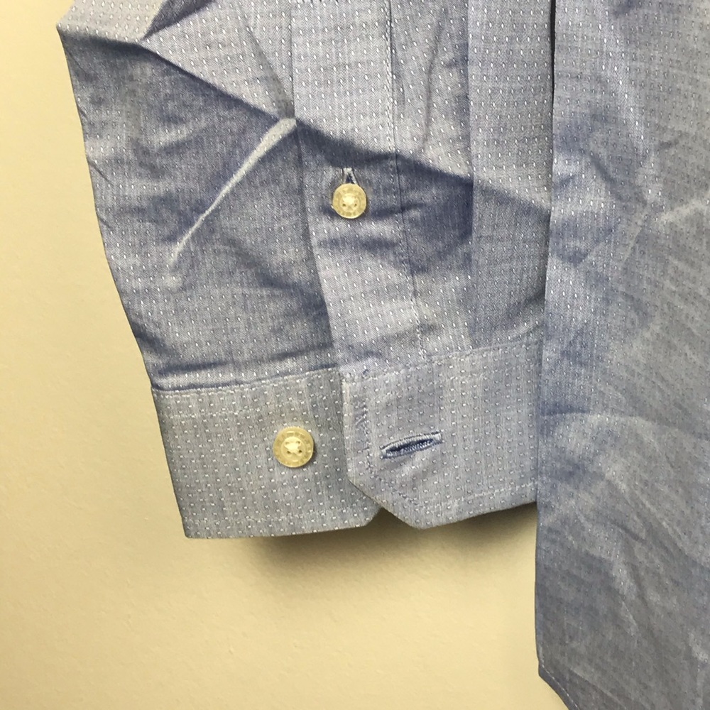 JACHS Blue Chambray Button Down 34/35L - Picture 6 of 9